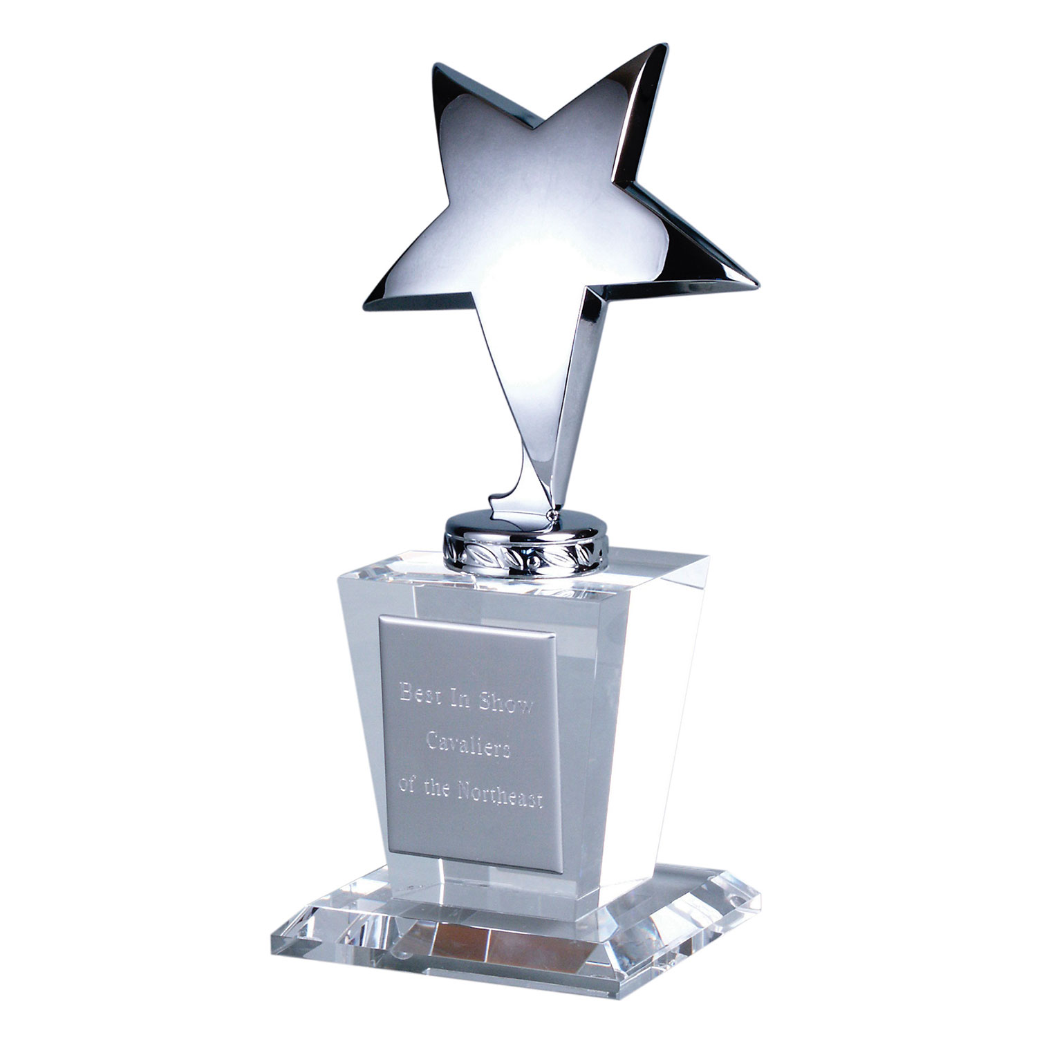 Silver Star Glass Trophy